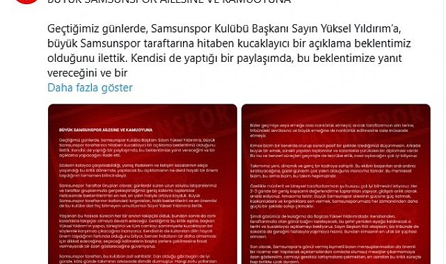 Samsunspor taraftar grupları: "Bu kulübün asıl sahibi taraftardır"