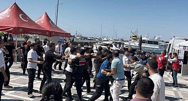 Silivri'de gergin anlar: Basın mensuplarına saldırı kamerada