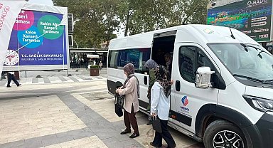 Sındırgı'da kadınlara kanser taraması için ulaşım desteği