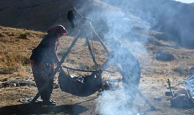 Şırnak'ın yaylalarında organik tereyağ