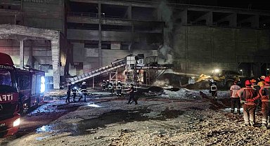 Sivas'ta çimento fabrikasında korkutan yangın