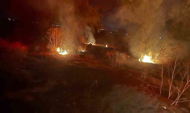 Şuhut'ta arazi yangını korkuttu