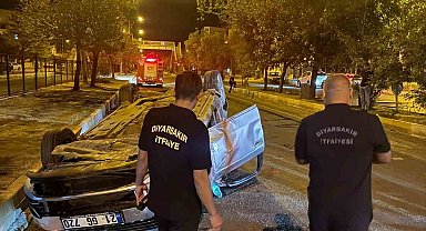 Takla atan otomobilin sürücüsü ağır yaralandı