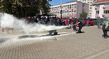 Tarım müdürlüğünde yangın ve deprem tatbikatı