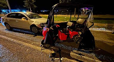 Tavşanlı'da otomobil elektrikli bisiklete çarptı: 2 yaralı