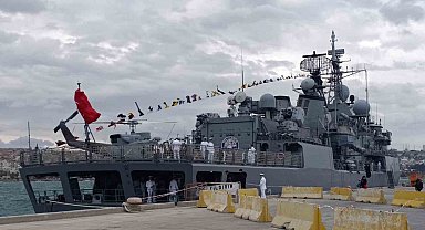 TCG Yıldırım Fırkateyni Tekirdağ'da ziyarete açıldı