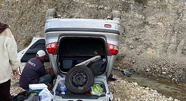 Tekirdağ'da otomobil takla attı: 2 yaralı