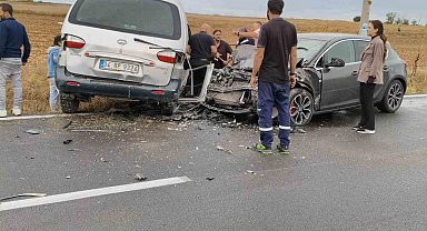 Tekirdağ'da trafik kazası: 2'si çocuk 6 yaralı