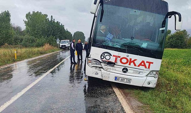 Tokat'ta otobüs kazası: 1'i ağır 2 yaralı
