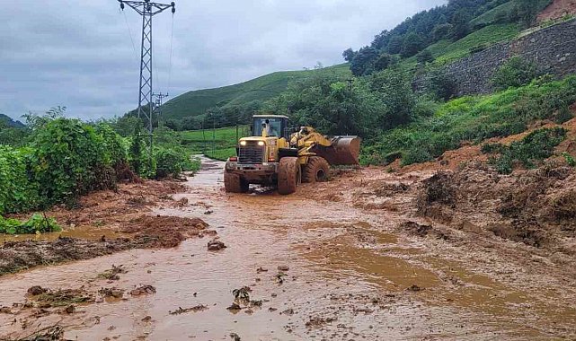 Trabzon'da etkili yağışın izleri siliniyor