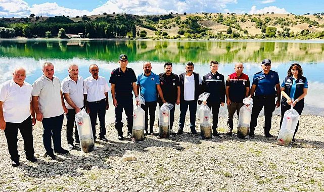 Uluköy Barajı'na 75 bin sazan yavrusu bırakıldı