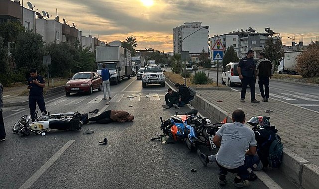 Umurlu'da motosikletler çarpıştı: 3 yaralı