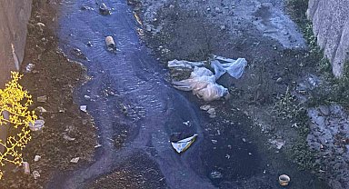 Urla'daki dere kirliliğine vatandaşlardan tepki