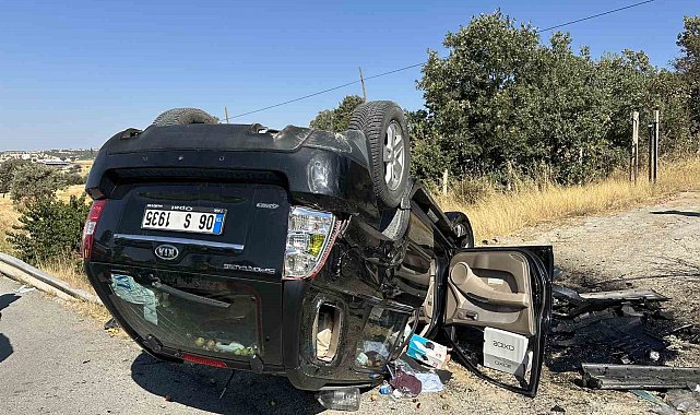 Uşak'ta takla atan otomobilin sürücüsü hayatını kaybetti