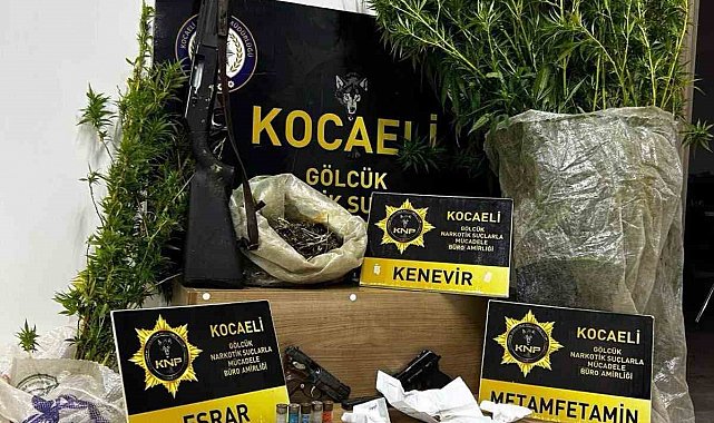 Uyuşturucu operasyonunda esrar, metamfetamin ve kenevir ele geçirildi
