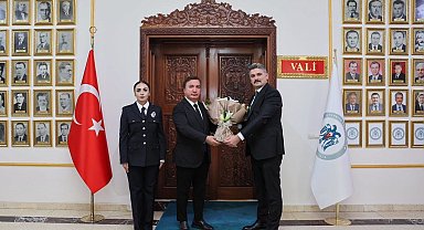 Vali Aydoğdu, Erzincan'ın yeni Emniyet Müdürü Doköz'ü kabul etti