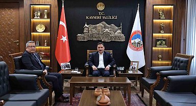 Vali Çiçek, İl Emniyet Müdürü Sinan Ergen'i kabul etti