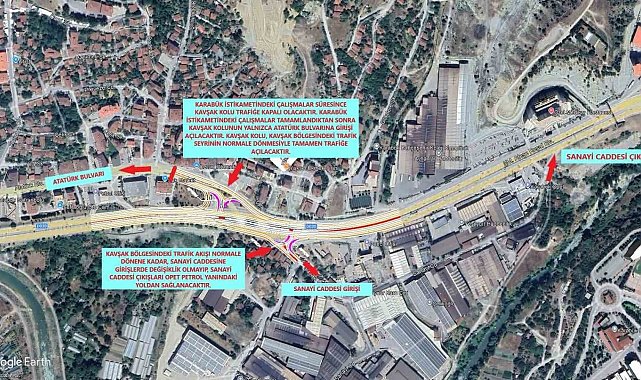 Valilikten kavşak düzenlemesi duyurusu