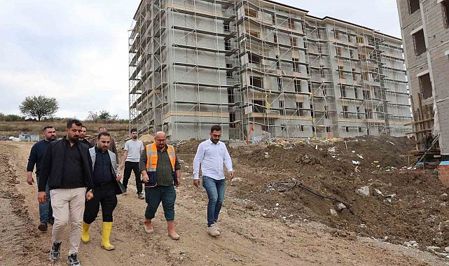 Vezirköprü'de TOKİ projesinde çalışmalar sürüyor