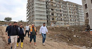 Vezirköprü'de TOKİ projesinde çalışmalar sürüyor