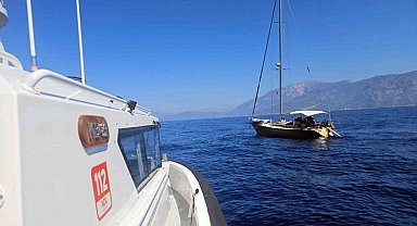 Yelkenli teknede 16'sı çocuk 64 düzensiz göçmen yakalandı