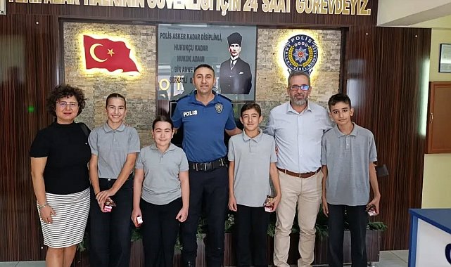 Yenipazar'da öğrenciler Emniyet Amirliği'nde ağırlandı