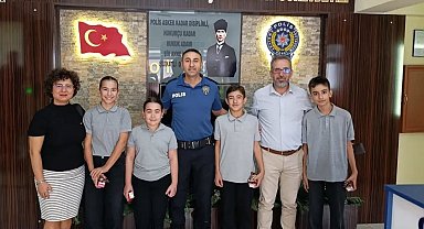 Yenipazar'da öğrenciler Emniyet Amirliği'nde ağırlandı