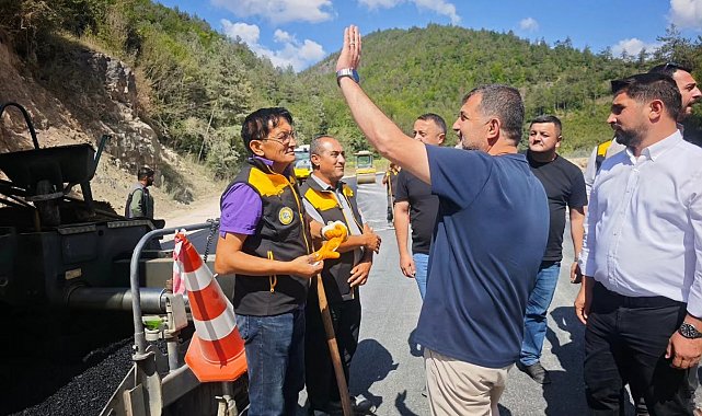 Yığılca'da Yedigöller grup yolu asfaltlanıyor