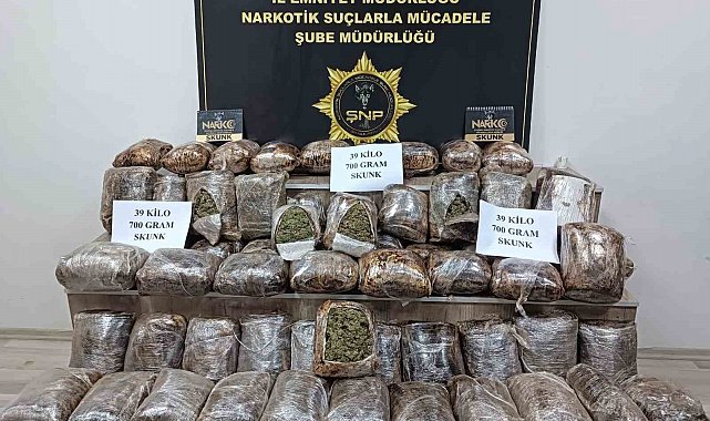 Yolcunun valizinden 39 kilo 700 gram uyuşturucu çıktı