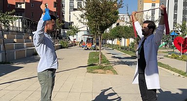 Yüksekova'da parklar sağlık sahnesine dönüştü