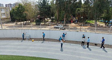 Yükümlüler eğitim ve spor alanlarını boyadı, 12 milyon TL'lik kamu yararı sağlandı