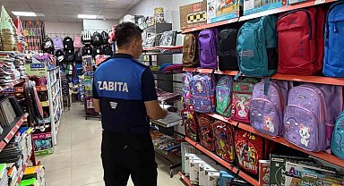 Zabıta ekipleri okul öncesinde kırtasiyelerde denetim yaptı