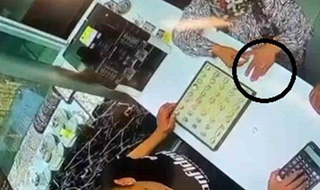 100 bin TL'lik vurgun için 200 kilometre yol kat eden suç makinelerinin kuyumcudan yüzük çaldıkları anlar kamerada