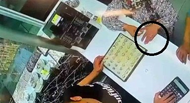 100 bin TL'lik vurgun için 200 kilometre yol kat eden suç makinelerinin kuyumcudan yüzük çaldıkları anlar kamerada