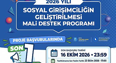 39 milyonluk liralık Sosyal Girişimcilik Mali Destek Programı desteği için son hafta