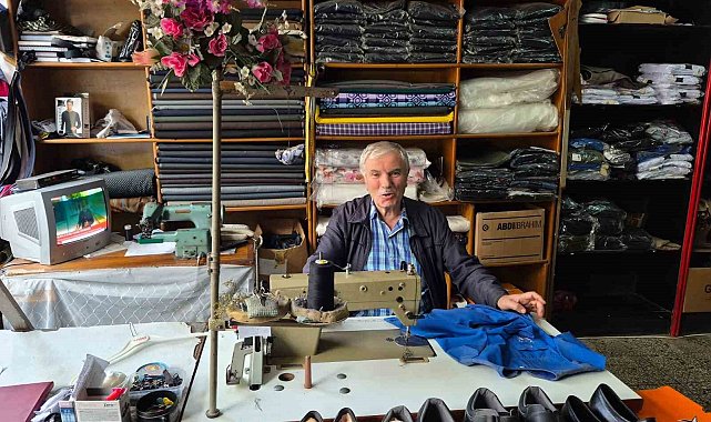 60 yıldır geleneksel terzicilikten ödün vermeden mesleğini icra ediyor