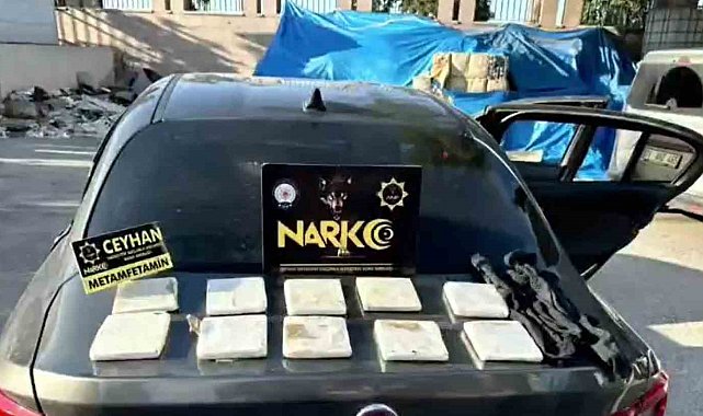 Adana'da 2 araçta 2 kilo 95 gram metamfetamin ele geçirildi
