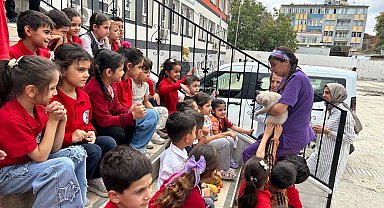 Adıyaman Belediyesi'nden çocuklara hayvan sevgisi buluşması