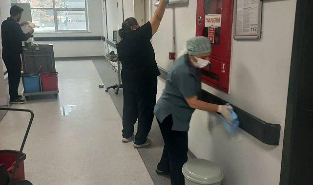 ADÜ Hastanesi hematoloji servisinde hijyen çalışması