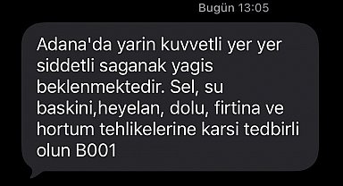 AFAD'dan Adana için uyarı