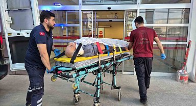 Ağaç keserken düşen yaşlı adam yaralandı