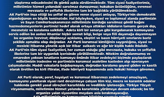 AK Parti'den sosyal medya paylaşımlarına tepki: "Gerekli yasal süreçleri kararlılıkla ve ivedilikle işleteceğiz"