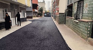 Akdeniz'de sokaklar sıcak asfaltla yenileniyor