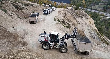 Alçakbel köyünde stabilize yol çalışması tamamlandı