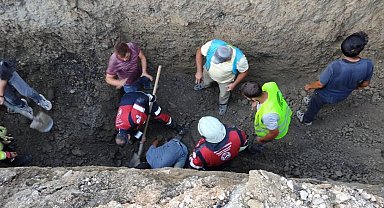 Altyapı çalışması sırasında göçük yaşandı: 1 yaralı
