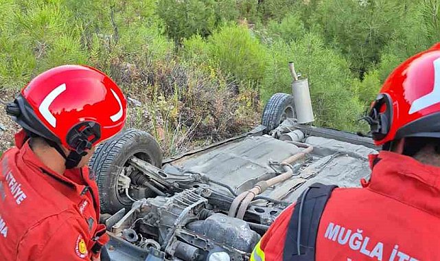 Araç 50 metrelik uçuruma yuvarlandı