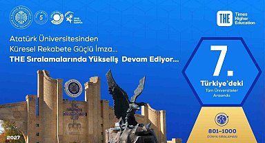 Atatürk Üniversitesinden küresel rekabete güçlü imza; THE World University Rankings 2027 Türkiye sıralamasındaki yükseliş devam ediyor
