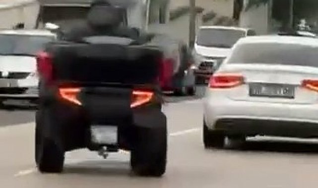 ATV ile drift attı, o anlar kameraya yansıdı