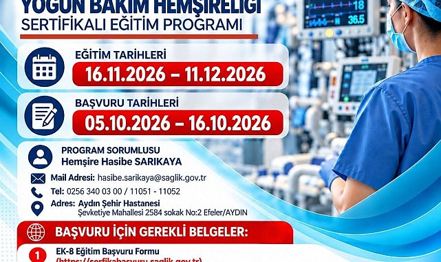 Aydın Şehir Hastanesi'nde yoğun bakım hemşireliği eğitimi düzenlenecek