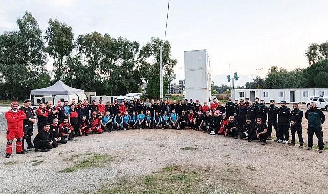 Aydın'da afet tatbikatı gerçeğini aratmadı